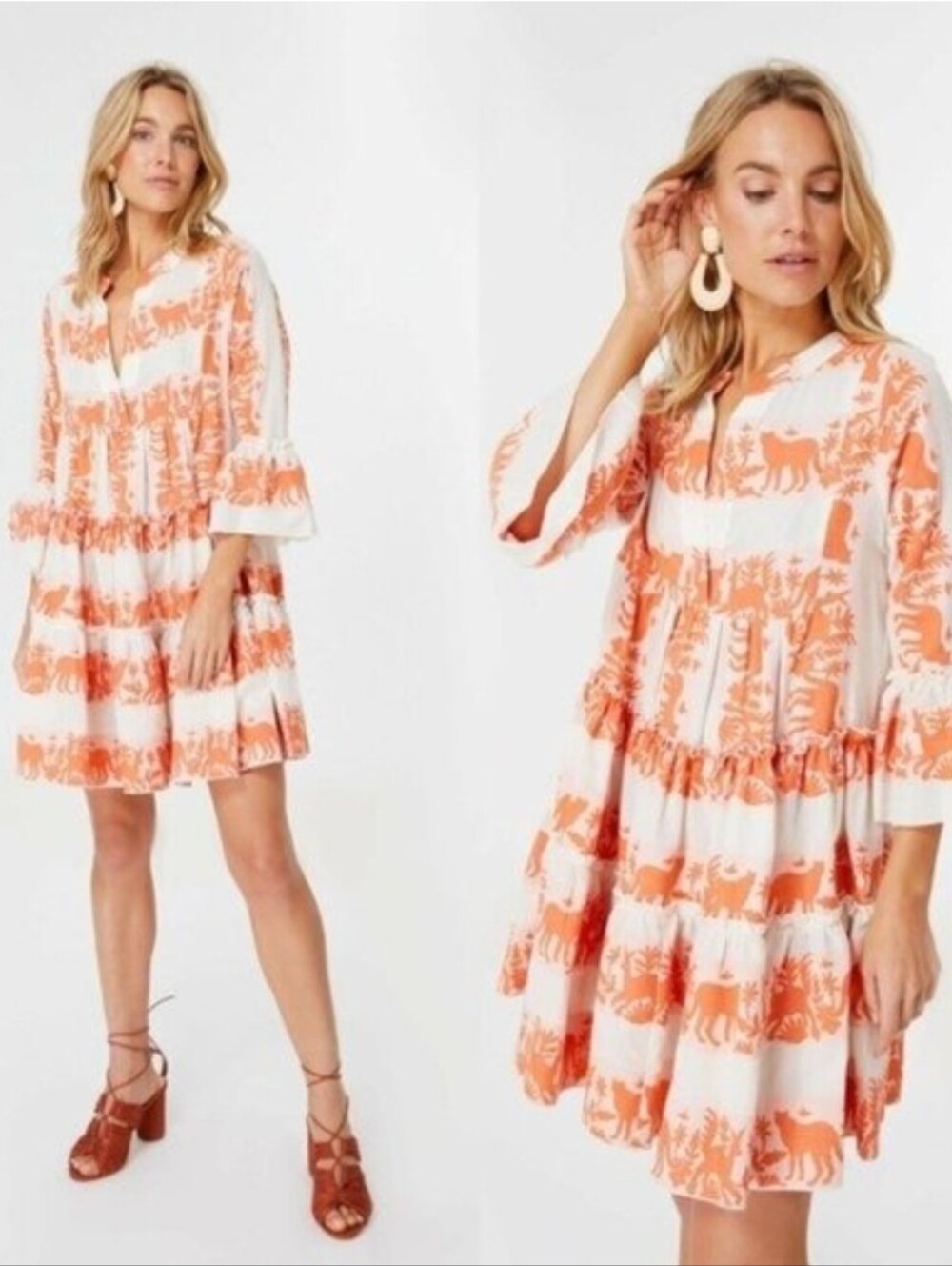 Nwt Kasia Greek Clio Ruffle Mini Dress Tiered Ruffle Tuckernuck XSmall